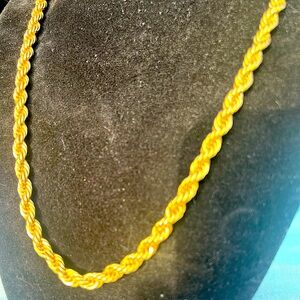 14KGP Korea Twisted Rope Necklace